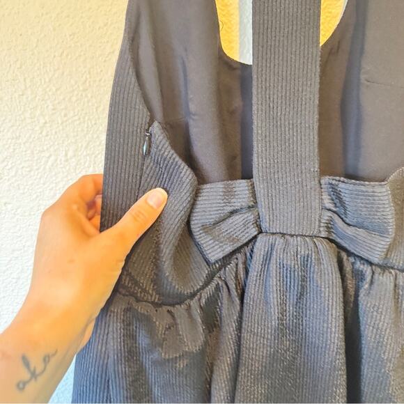 Club Monaco Black Babydoll Mini Dress Womens 6 Whimsigoth Coquette Sleeveless - Picture 11 of 12